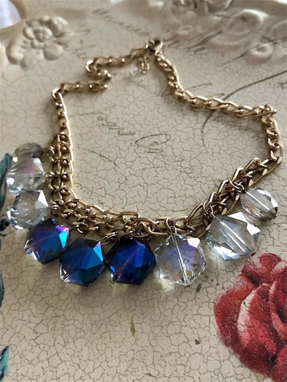 Blue Ombre Statement Necklace
